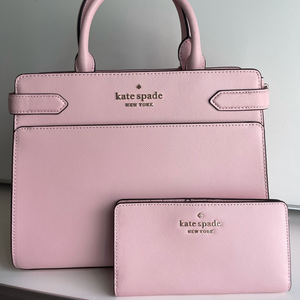 Kate Spade Staci medium satchel purse with wallet